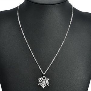 Crystal Rhinestone Snowflake Necklace
